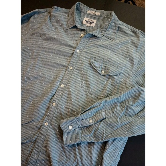 Vintage Dockers Men's Shirt Size XL Striped Button Down Long Sleeve Collared - Picture 4 of 12